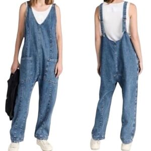 Happily Grey High Roller Denim Jumpsuit NWT